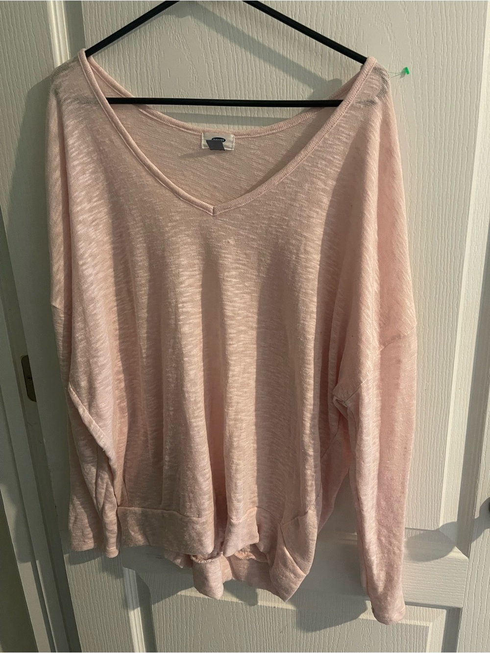 Old Navy Pale Pink V-Neck Lightweight Sweatshirt